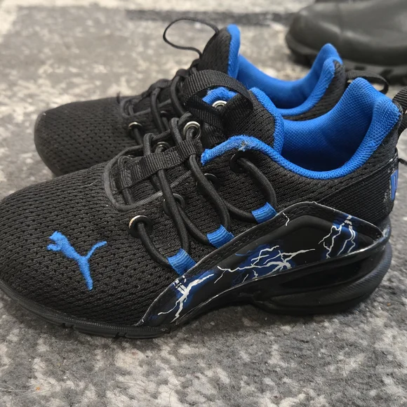 Puma Kids Black and Blue Sneakers - Picture 1 of 5